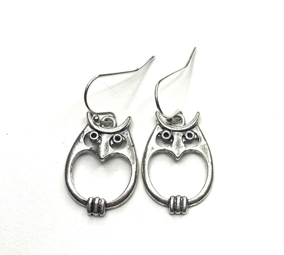 Hollow Owl Earrings